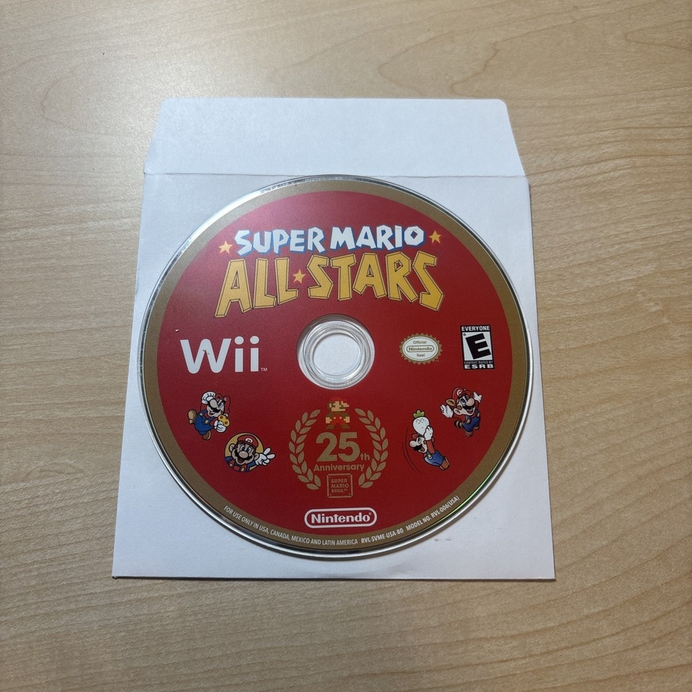 Super Mario All Stars (Nintendo Wii, 2011) Disc Only E Tested